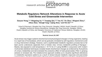 Metabolic Regulatory Network Alterations in Response to Acute Cold Stress and Ginsenoside Intervention