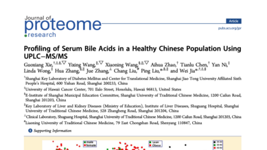 Profiling of Serum Bile Acids in a Healthy Chinese Population Using UPLC−MS/MS